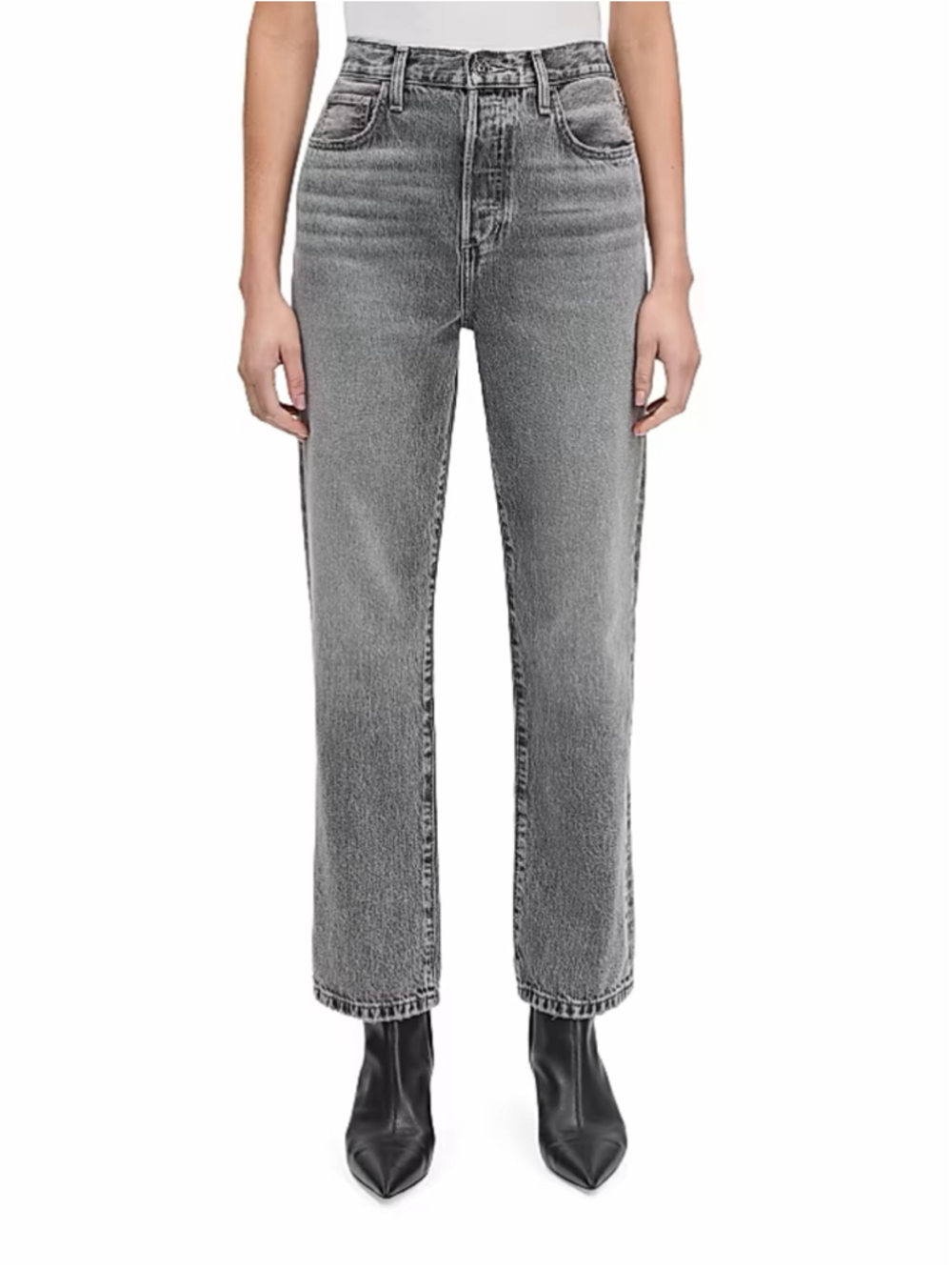 Favorite Daughter Gray Straight Leg Jeans Size 32